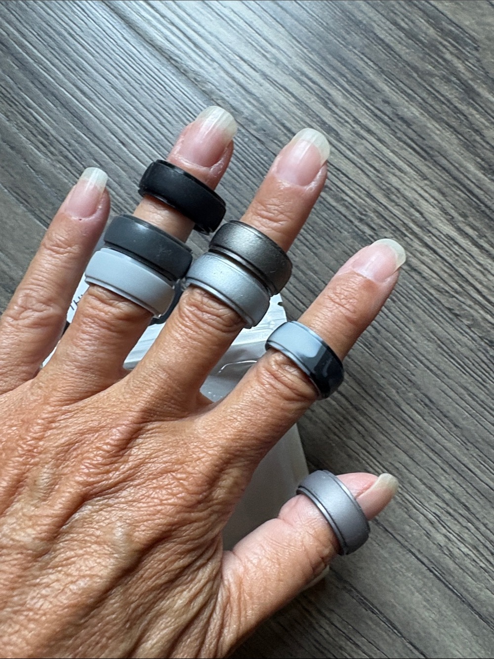 Silicone rings— Black and Gray Pack